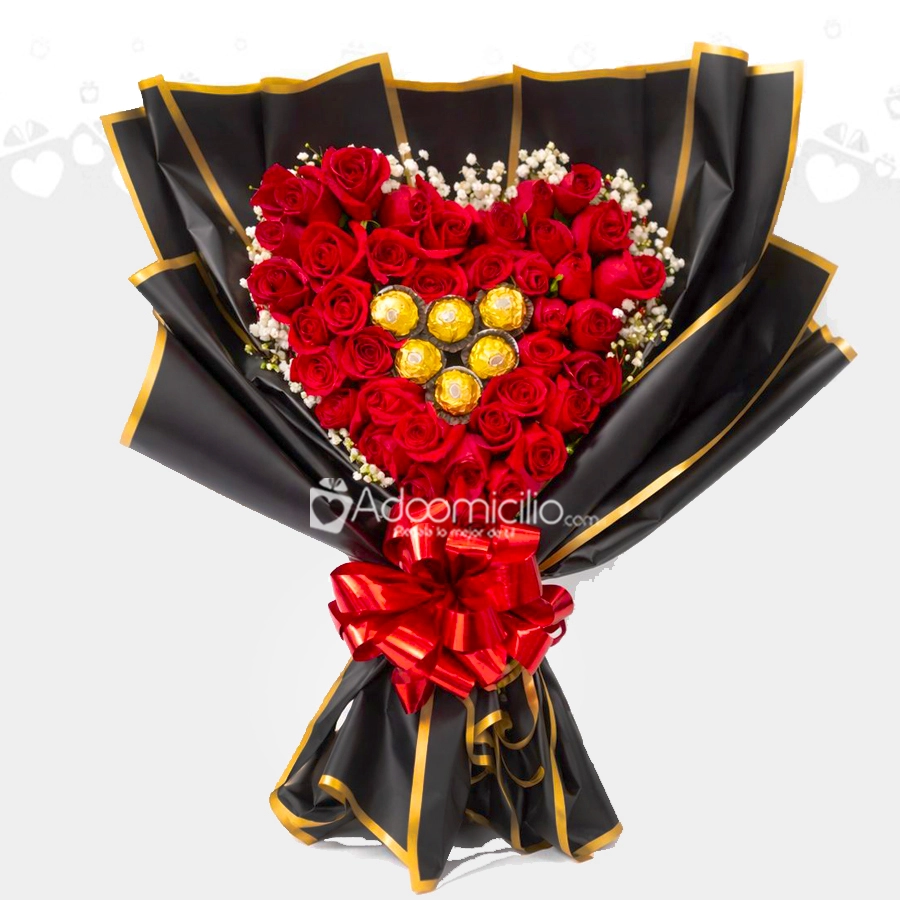 Corazón De Rosas Para El Día De La Mujer A Domicilio En Medellín 