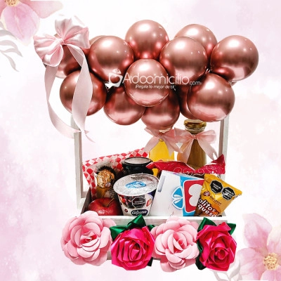 Desayuno Sorpresa Con Globos Para El Día De La Madre A Domicilio En Cali Pedido Con Un Día De Anticipación 