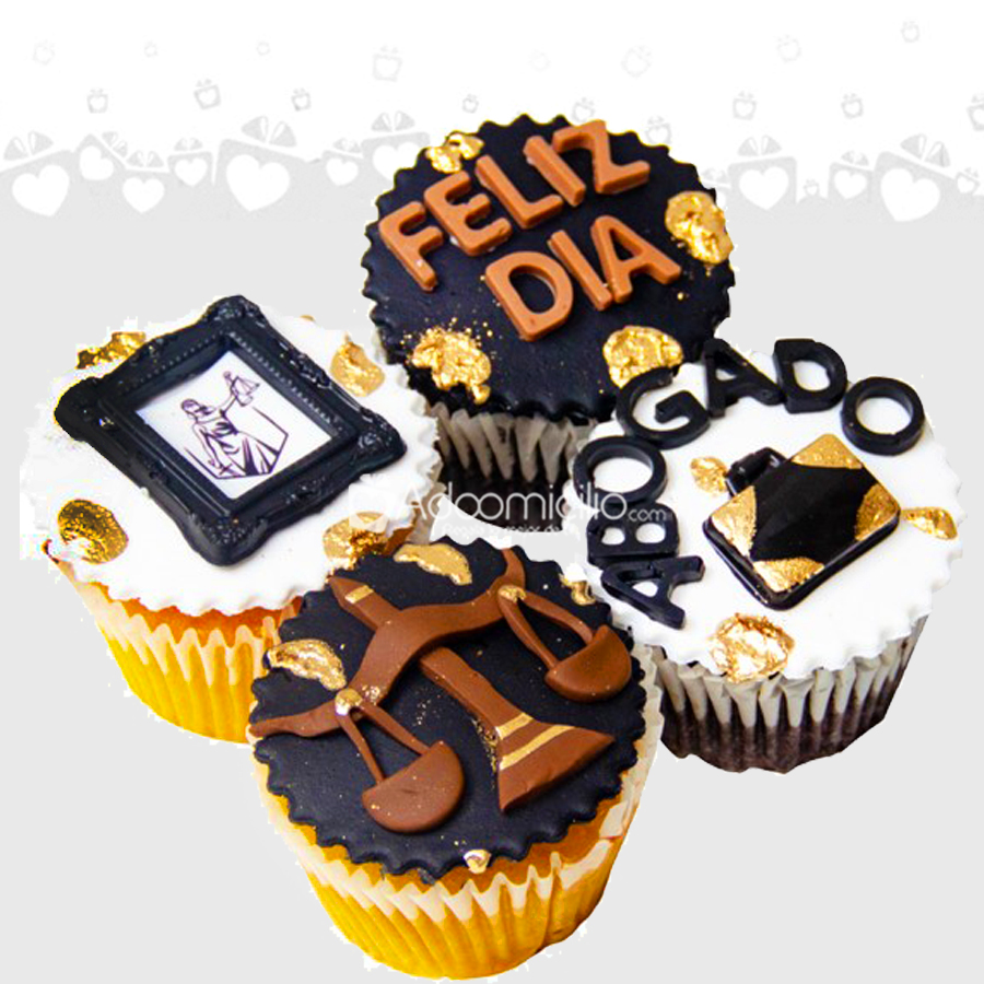 Cupcakes X4 Temática Abogado A Domicilio En Medellín Pedido Con Un Día De Anticipación 