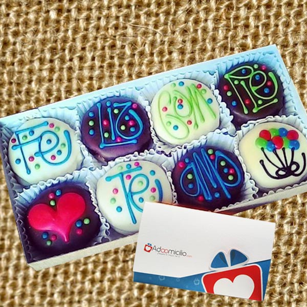 Alfajores Cali  Caja x 8  Feliz Cumple Te amo Pedido Con Un Día De Anticipación