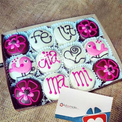 Regalos Día de la Madre a domicilio en Cali Caja x 12 Alfajores Feliz día Mami Pedido Con Un Día De Anticipación