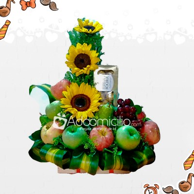 Frutas Y Chocolates Arreglos Con Girasoles Para El Dia Del Padre A  Domicilio En Cali