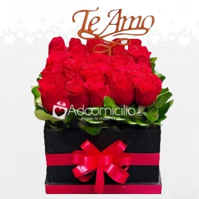 Caja De Rosas Te Amo Dia de la Mujer A Domicilio En Cali