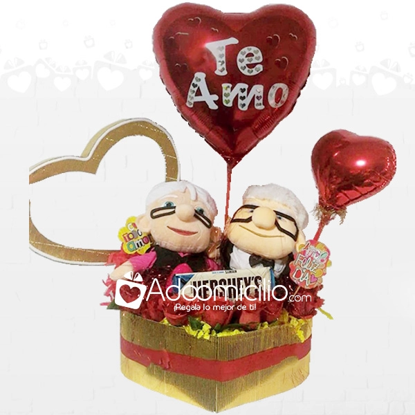 Regalo Para San Valentin Rosas en Corazón A Domicilio En Cali Arreglo Floral Con Peluches De Up