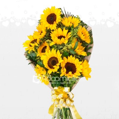 Bouquet Girasoles Encantados Arreglos Florales A Domicilio En Cartagena