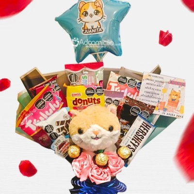 Ancheta Con Peluche Para Amor Y Amistad A Domicilio En Bogotá Pedido Con Un Día De Anticipación 