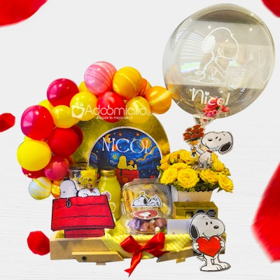 Desayuno Sorpresa Para Amor Y Amistad Con Temática De Snoopy A Domicilio En Bogotá Pedido Con Un Día De Anticipación 