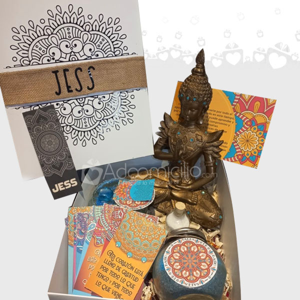 Buda caja con afirmaciones regalos para espirituales