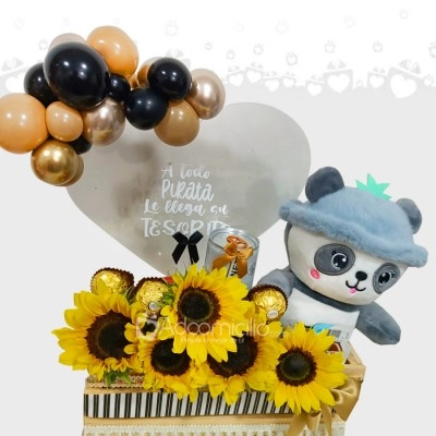 Regalo Con Girasoles Y Peluche A Domicilio En Medellín Pedido Con Un Día De Anticipación 