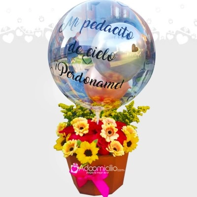 Arreglo Floral Con Rosas Para Cumpleaños A Domicilio En Bogotá Pedido Con Un Día De Anticipación 
